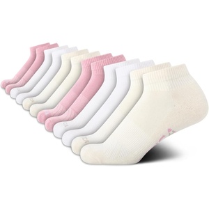 Nautica Womens Quarter Cut Moisture Control Athletic Socks with Cushioned Comfort (12 Pack)(Pink Oatmeal)