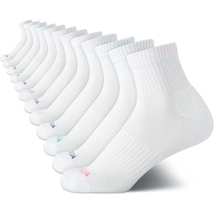 Nautica Womens Quarter Socks – 12 Pack Moisture Control Cushioned Athletic Socks for Women for Sport & Gym Wear (Size: 4-10)(High Quarter White)