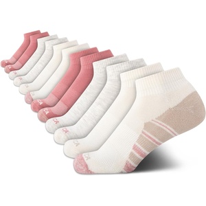 Nautica Womens Quarter Socks – 12 Pack Moisture Control Cushioned Athletic Socks for Women for Sport & Gym Wear (Size: 4-10)(Oatmeal Logo)