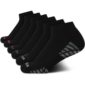 Nautica Womens Quarter Socks – 6 Pack Cushioned Athletic Performance Breathable Mesh Womens Ankle Socks (Sizes: 4-10)(All Black)