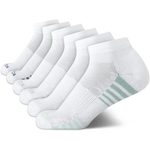 Nautica Womens Quarter Socks – 6 Pack Cushioned Athletic Performance Breathable Mesh Womens Ankle Socks (Sizes: 4-10)(All White)