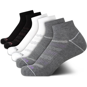 Nautica Womens Quarter Socks – 6 Pack Cushioned Athletic Performance Breathable Mesh Womens Ankle Socks (Sizes: 4-10)(Black/White/Grey)