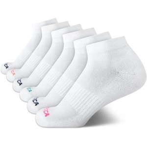 Nautica Womens Quarter Socks – 6 Pack Cushioned Athletic Performance Breathable Mesh Womens Ankle Socks (Sizes: 4-10)(Bright White)