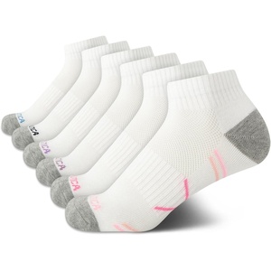 Nautica Womens Quarter Socks – 6 Pack Cushioned Athletic Performance Breathable Mesh Womens Ankle Socks (Sizes: 4-10)(Classic White)