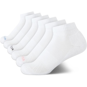 Nautica Womens Quarter Socks – 6 Pack Cushioned Athletic Performance Breathable Mesh Womens Ankle Socks (Sizes: 4-10)(Pure White)