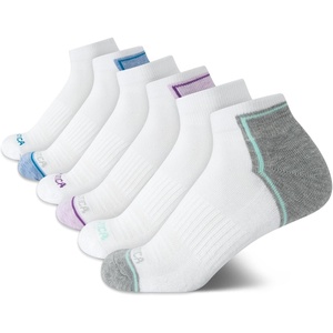 Nautica Womens Quarter Socks – 6 Pack Cushioned Athletic Performance Breathable Mesh Womens Ankle Socks (Sizes: 4-10)(White Multi)