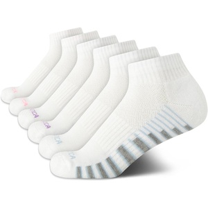 Nautica Womens Quarter Socks – 6 Pack Cushioned Moisture Wicking Athletic Quarter Socks for Women(All White)