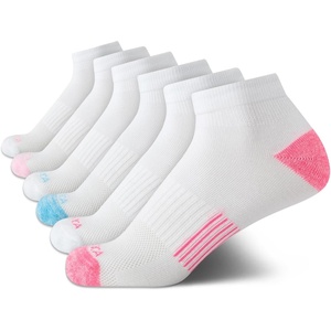 Nautica Womens Quarter Socks – 6 Pack Cushioned Moisture Wicking Athletic Quarter Socks for Women(White Pink)