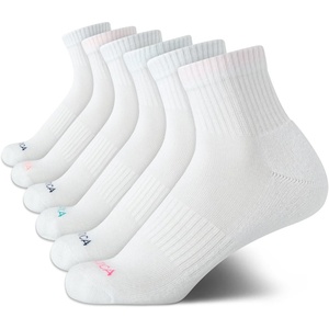 Nautica Womens Quarter Socks – 6 Pack Cushioned Moisture Wicking Athletic Socks for Women for Gym, Running, Sports (4-10)(White)