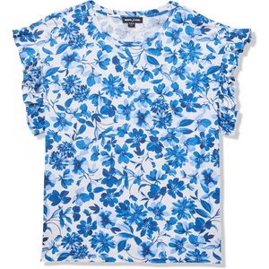 Nautica Women’s Short Sleeve Cotton Solid Top(Bright White Multi)