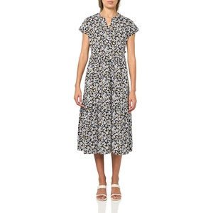 Nautica Women’s Short Sleeve Midi Knit Soft Dress(Night Sky Multi)
