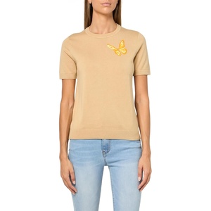 Nautica Women’s Short Sleeve Solid Butterfly Pullover Sweater(Irish Cream Multi)