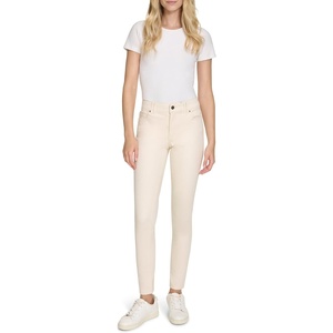 Nautica Women’s Skinny Fit Solution Sateen Pant(White Swan)
