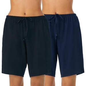 Nautica Womens Sleep Bermuda Shorts – Lightweight, Breathable Pajama Bottoms – Cotton Knit Jersey Sleepwear and Loungewear(2 Pack Navy/Black)