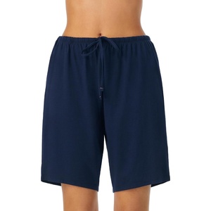 Nautica Womens Sleep Bermuda Shorts – Lightweight, Breathable Pajama Bottoms – Cotton Knit Jersey Sleepwear and Loungewear(Navy)