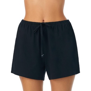 Nautica Womens Sleep Shorts – Mid-Thigh, Lightweight, Breathable Pajama Bottoms – Cotton Knit Jersey Sleepwear and Loungewear(Black)