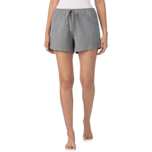 Nautica Womens Sleep Shorts – Mid-Thigh, Lightweight, Breathable Pajama Bottoms – Cotton Knit Jersey Sleepwear and Loungewear(Heather Grey)
