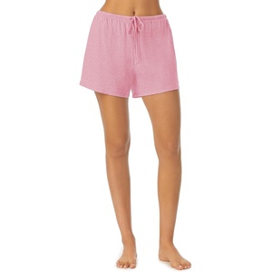 Nautica Womens Sleep Shorts – Mid-Thigh, Lightweight, Breathable Pajama Bottoms – Cotton Knit Jersey Sleepwear and Loungewear(Heather Pink)