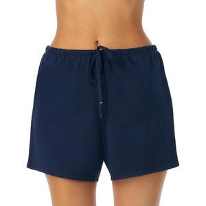 Nautica Womens Sleep Shorts – Mid-Thigh, Lightweight, Breathable Pajama Bottoms – Cotton Knit Jersey Sleepwear and Loungewear(Navy)