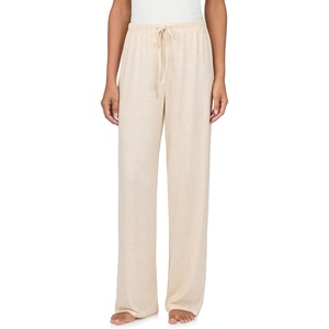 Nautica Womens Sleepwear & Loungewear – Sweater Knit Wide Leg Lounge Pajama Pants – Lightweight, Soft & Cozy PJs for Women(Oatmeal Heather)