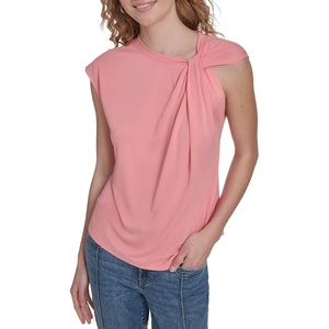 Nautica Women’s Sleeveless Twist Tie Soft Solid Top(Peony)