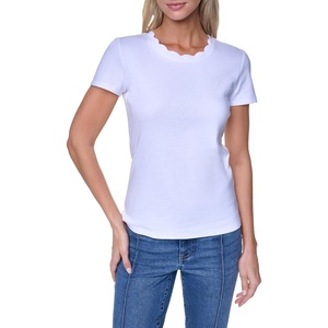 Nautica Women’s Solid Short Sleeve Crew Neckline T-Shirt(New Bright White)