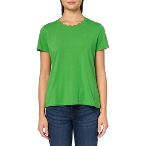 Nautica Women’s Solid Short Sleeve Crew Neckline T-Shirt(New Leaf)