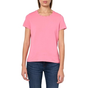 Nautica Women’s Solid Short Sleeve Crew Neckline T-Shirt(Peony)