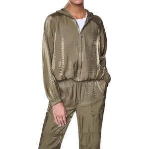 Nautica Women’s Solid Zipper Long Sleeve Hoodie Sweatshirt(Burnt Olive)