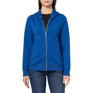 Nautica Women’s Solid Zipper Long Sleeve Hoodie Sweatshirt(True Blue)