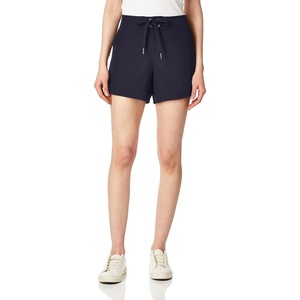 Nautica Women’s Standard Solid 4.5″ Core Stretch Quick Dry Board Short Swimsuit Bottom Adjustable Drawstring Waistband Cord(Deep Sea)
