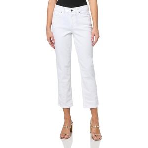 Nautica Women’s Straight Ankle Denim Mid Rise Relaxed Jean(White)