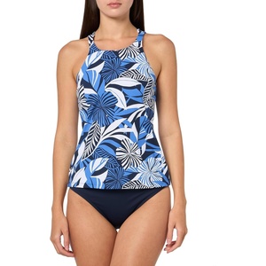 Nautica Women’s Tankini Swimsuit Set– Quick-Dry, UPF+, Bathing Suit Top, Swim, Beach, Pool, Resort Wear,(Blue)