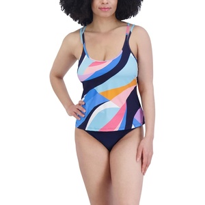 Nautica Women’s Tankini Swimsuit TOP– Quick-Dry, UPF+, Swim, Beach, Pool & Resort Wear(Blue Coral)